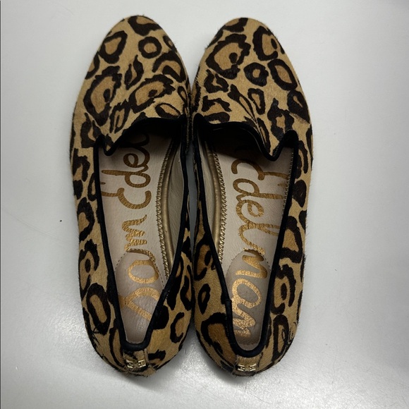 Sam Edelman Jordy Loafers Flats Leopard Print Calf Hair Slip On Shoes Size 8 - Picture 5 of 9